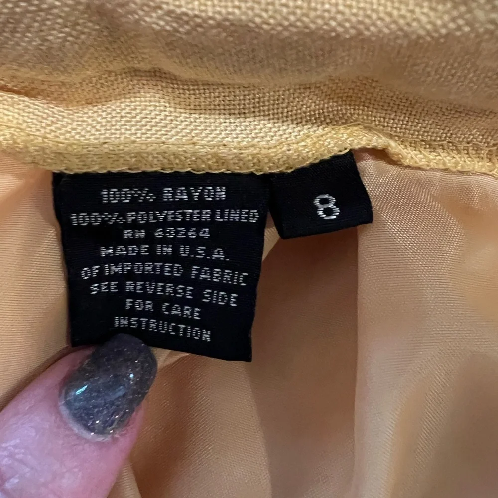 Vintage Sassoon women’s two-piece yellow plaid skirt Suit Set size 8 - Picture 10 of 11